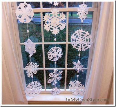 冬季窗飾:雪花